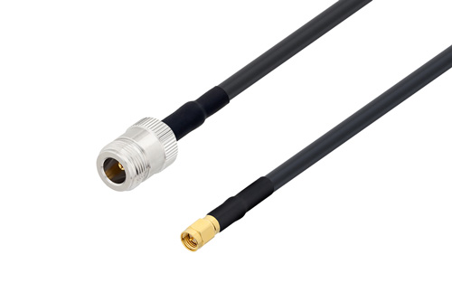 SMA オス 〜 N メス ケーブル、LMR-240-UF 同軸、熱収縮チューブ