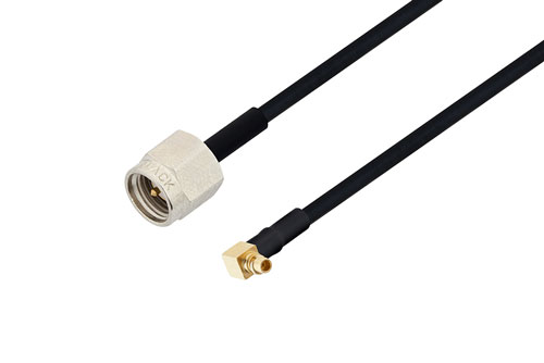 SMA オス 〜 MMCX プラグ 直角ケーブル、PE-SR405FLJ 同軸