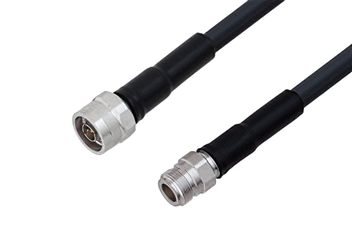 N オス 〜 N メス、低損失ケーブル、LMR-400-DB 同軸