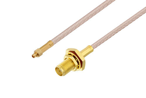 MMCX プラグ 〜 SMA メス バルクヘッドケーブル、RG316 同軸