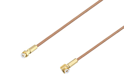 スナップオン MMBX プラグ 〜 スナップオン MMBX プラグ 直角ケーブル、RG178 同軸