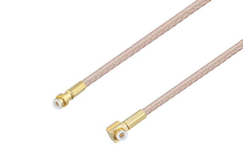 スナップオン MMBX プラグ 〜 スナップオン MMBX プラグ 直角ケーブル、RG316 同軸