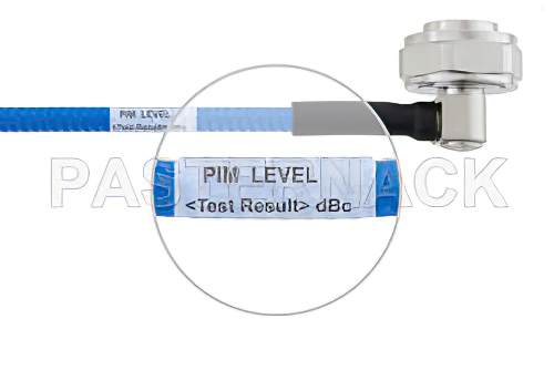 Plenum  7/16 DIN オス 直角 〜 7/16 DIN オス 直角、低PIMケーブル、SPP-250-LLPL 同軸、鉛フリーはんだ