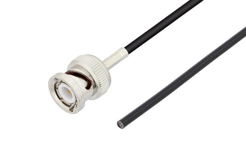 BNC オス 〜 切り離し同軸線、加工無し 雌雄同形、低損失ケーブル、PE-C100-LSZH 同軸