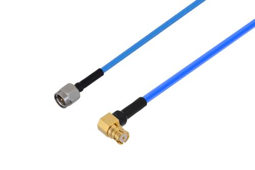 SMA オス 〜 SMP メス 直角ケーブル、PE-P086 同軸