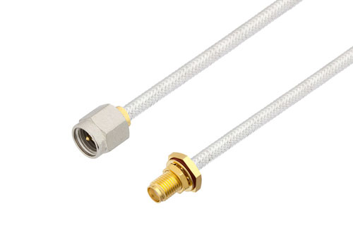 SMA オス 〜 SMA メス バルクヘッドケーブル、PE-SR402FL 同軸