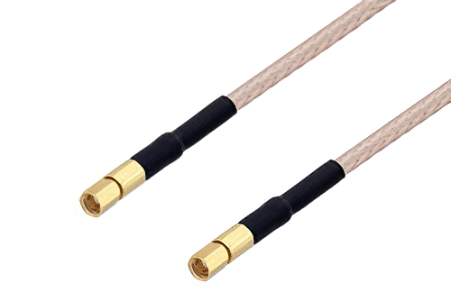 SSMC Plug to SSMC Plug Cable Using RG316-DS Coax with HeatShrink