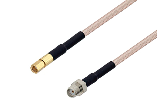 SMA Female to SSMC Plug Cable Using RG316-DS Coax with HeatShrink