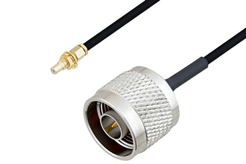 N オス 〜 SSMC ジャック バルクヘッドケーブル、PE-SR405FLJ 同軸