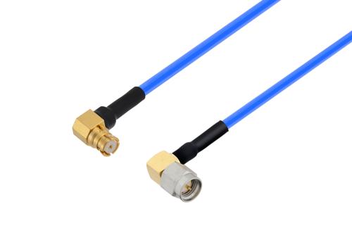 SMA オス 直角 〜 SMP メス 直角ケーブル、PE-P086 同軸