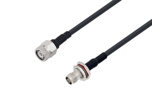 TNC オス 〜 TNC メス バルクヘッド、低損失ケーブル、LMR-195 同軸
