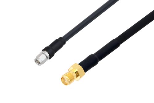 SMA オス 〜 SMA メス ケーブル、LMR-240-DB 同軸 、熱収縮チューブ付、鉛フリーはんだ