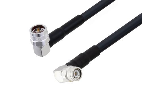 N オス 直角 〜 TNC オス 直角ケーブル、LMR-400-DB 同軸