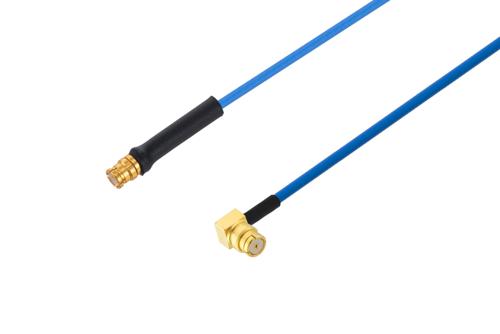 SMP メス 〜 SMP メス 直角ケーブル、PE-P047 同軸