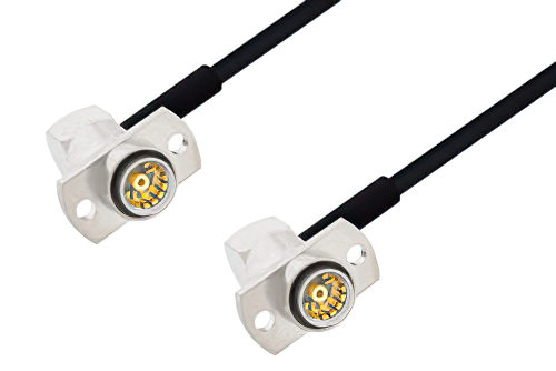 スライドオン BMA ジャック 直角2ホールパネル 〜 スライドオン BMA ジャック 直角2ホールパネルケーブル、PE-SR405FLJ 同軸