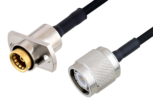 スライドオン BMA ジャック 2ホールパネル 〜 TNC オス ケーブル、PE-SR405FLJ 同軸