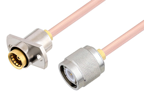 スライドオン BMA ジャック 2ホールパネル 〜 TNC オス ケーブル、RG405 同軸