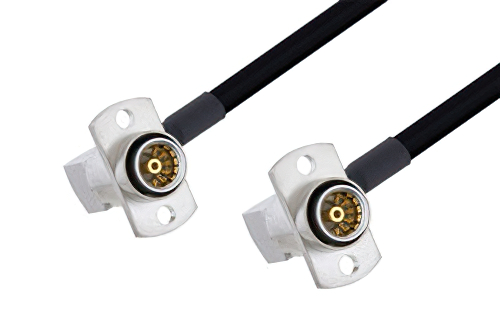 スライドオン BMA ジャック 直角2ホールパネル 〜 スライドオン BMA ジャック 直角2ホールパネルケーブル、PE-SR402FLJ 同軸