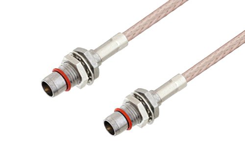 スライドオン BMA プラグ バルクヘッド 〜 スライドオン BMA プラグ バルクヘッドケーブル、RG316 同軸