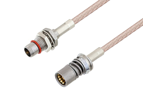 スライドオン BMA プラグ バルクヘッド 〜 スナップオン BMA ジャック ケーブル、RG316 同軸