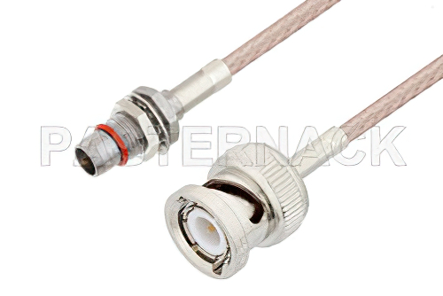 スライドオン BMA プラグ バルクヘッド 〜 BNC オス ケーブル、RG316 同軸