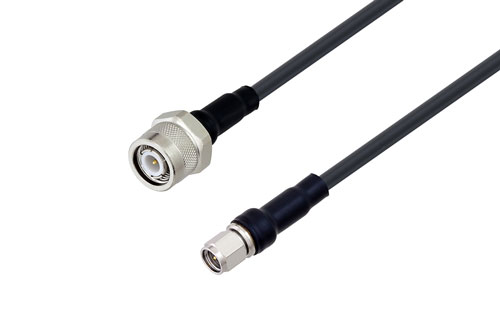 TNC オス 〜 SMA オス ケーブル、LMR-200 同軸、熱収縮チューブ