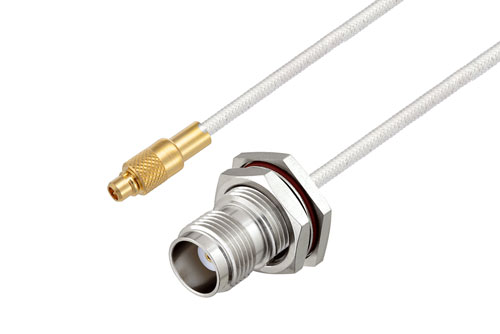 MMCX プラグ 〜 TNC メス バルクヘッドケーブル、PE-SR405FL 同軸