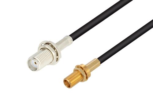 MCX ジャック バルクヘッド 〜 SMA メス バルクヘッドケーブル、RG174 同軸
