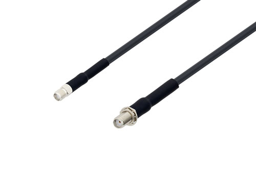 SMA メス 〜 SMA メス バルクヘッドケーブル、LMR-195 同軸、熱収縮チューブ