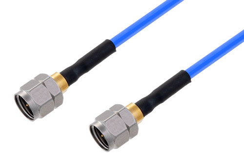 2.4mm オス 〜 2.4mm オス ケーブル、PE-P086HF 同軸 、熱収縮チューブ付