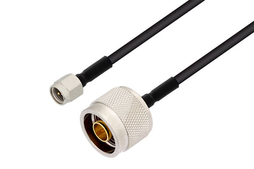 N オス 〜 SMA オス ケーブル、PE-SR402FLJ 同軸