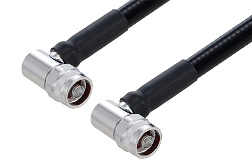 屋外仕様 N オス直角 〜 N オス直角 低 PIM ケーブル、SPO-500 同軸 Times Microwave 製品使用