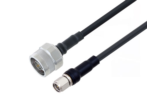 N オス 〜 SMA オス ケーブル、LMR-200-FR 同軸