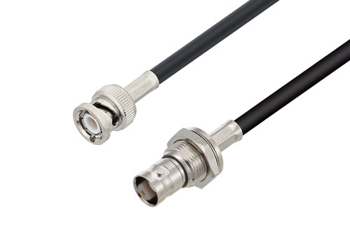 BNC オス 〜 BNC メス バルクヘッド ケーブル、LMR-195 同軸