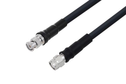 TNC オス 〜 BNC オス ケーブル、LMR-400-UF 同軸 、熱収縮チューブ付