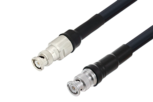 BNC オス 〜 BNC オス ケーブル、LMR-400-UF 同軸 、熱収縮チューブ付