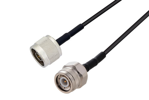 N Male to TNC Male Low Loss Cable Using LMR-100 Coax