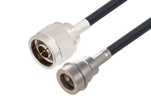 N Male to Snap-On QN Male Cable Using LMR-240 Coax