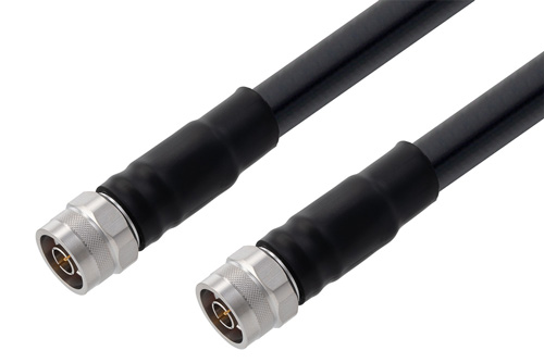 N Male to N Male Low Loss Cable Using LMR-600-UF Coax Using Times Microwave Components