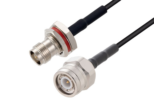 TNC Male to TNC Female Bulkhead Cable Using LMR-100 Coax