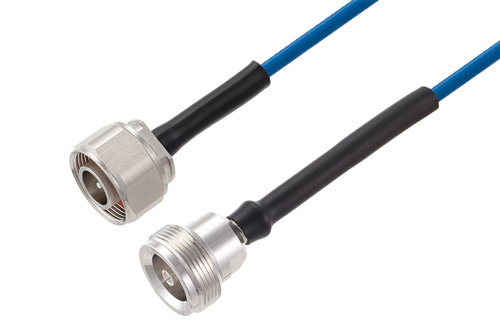 4.1/9.5 Mini DIN オス ～  4.1/9.5 Mini DIN メス 低 PIM, ケーブル TFT-402-LF 同軸, Times Microwave 構成品