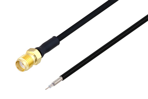 SMA メス ～ リード先端処理済 テストプローブ, ケーブル PE-SR405FLJ 同軸