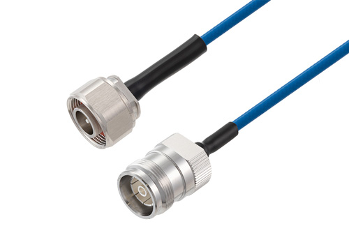 4.1/9.5 Mini DIN オス ～ 4.3-10 メス 低PIM ケーブル,  TFT-402 同軸,  Times Microwave 製品