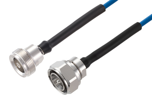 4.1/9.5 Mini DIN メス ～ 4.3-10 オス 低 PIM, ケーブル TFT-402-LF 同軸, Times Microwave 構成品