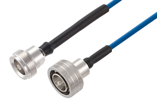 4.1/9.5 Mini DIN メス ～ スナップオン 4.3-10 オス 低 PIM, ケーブル TFT-402-LF 同軸, Times Microwave 構成品