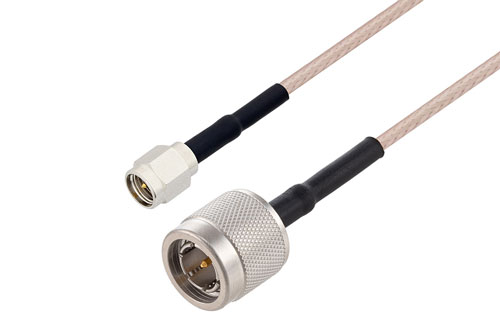 50 Ω SMA オス ～  75 Ω TNC オス, ケーブル 75 Ω RG179 同軸, 熱収縮チューブ