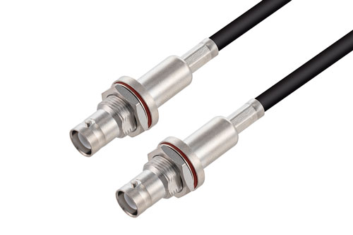 SHV ジャック バルクヘッド ～ SHV ジャック バルクヘッド ケーブル,  RG58 同軸