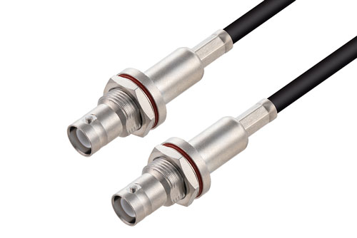 SHV ジャック バルクヘッド ～ SHV ジャック バルクヘッド ケーブル,  75 オーム RG59 同軸