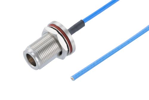 N メス バルクヘッド ～ カットリード線, ケーブル PE-P086 同軸