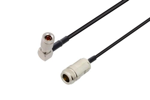 1.0/2.3 プラグ 直角 ～ N メス  ケーブル, LMR-100 同軸 熱収縮チューブ付